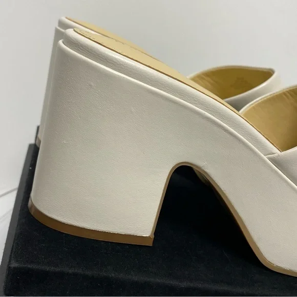 NEW Marc Fisher LTD Platform Mule Slide Ivory Women’s 8.5 - Picture 11 of 16